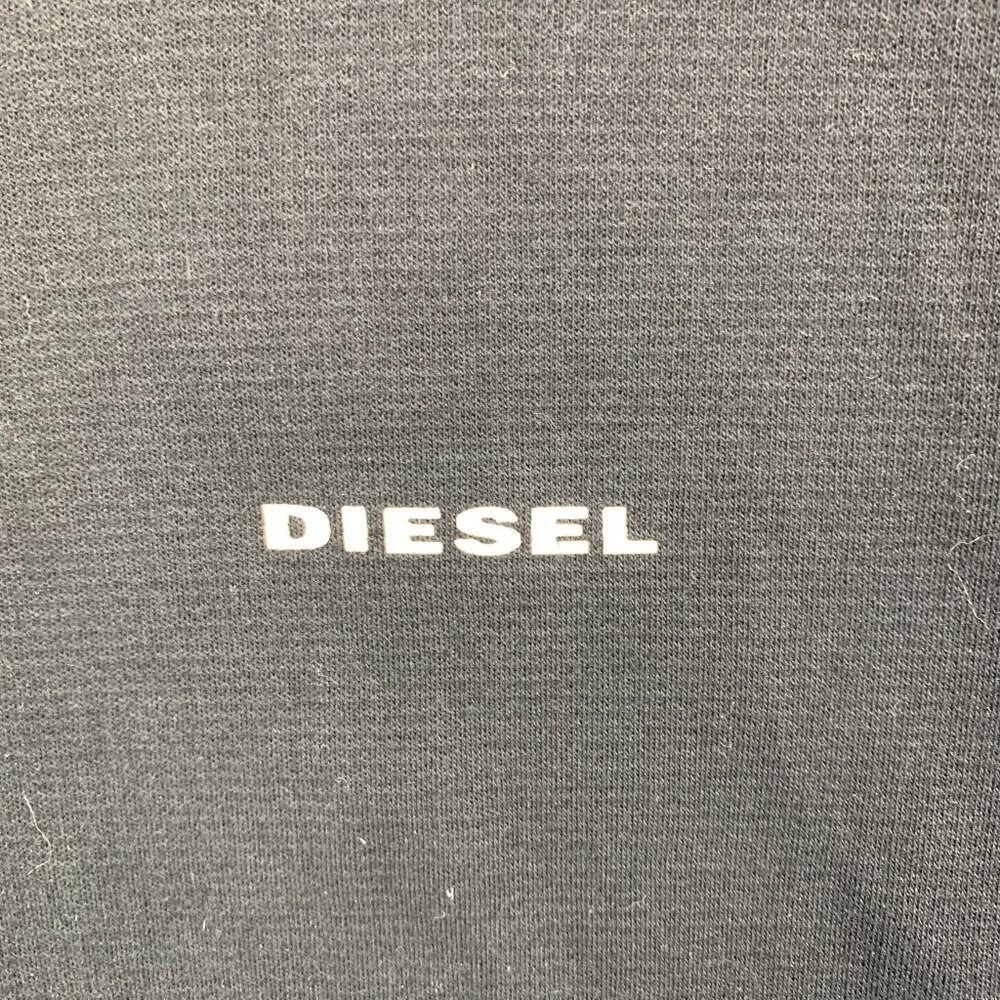 Diesel Loungewear Mens Sweater XL Black Gray Colorblock Crewneck Long Sleeve - Picture 3 of 9